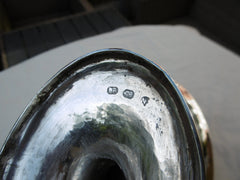 1796 fine Irish Georgian silver basket by George West , lovely crest 230g