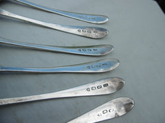 1796 fine set of 6 matching Irish dessert spoons by IS great crest 166g