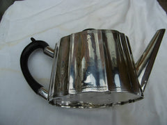 1796 fine Fluted Georgian silver teapot by John Denziloe 490 grams