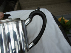 1796 fine Fluted Georgian silver teapot by John Denziloe 490 grams