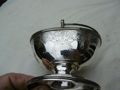 1797 lovely George 111 swing handled basket by maker IR 160 grams