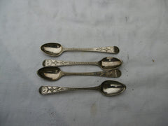 1797 fine set of 4 George 111 bright cut snuff spoons by GB