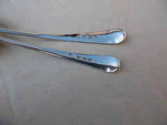 1798 fine quality pair of Irish George 111 ladles by R Whitford great crest 97g