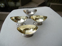 1798 fine set of 3 George 111 silver salts by Peter and Anne Bateman great crest plus 1