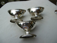 1798 fine set of 3 George 111 silver salts by Peter and Anne Bateman great crest plus 1