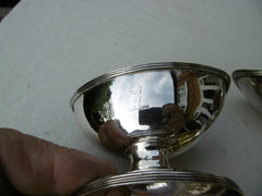 1798 fine set of 3 George 111 silver salts by Peter and Anne Bateman great crest plus 1
