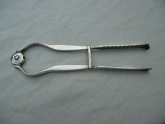 1799 fine pair of George 111 serving tongs by Wilkes Booth nice crest 138g