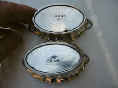 1800 stunning pair of Georgian silver Basket salts by William Allen 166g crest