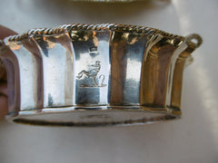 1800 stunning pair of Georgian silver Basket salts by William Allen 166g crest