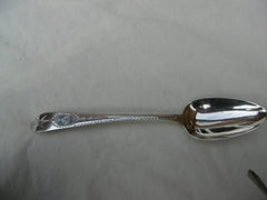 1800 fine large Irish bright cut star tablespoon with Hound crest 60g