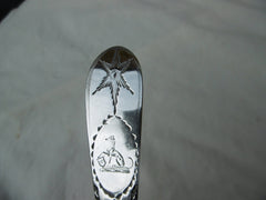 1800 fine large Irish bright cut star tablespoon with Hound crest 60g