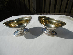 1800 fine pair of George 111 of pedestal salts by the Batemans 180 grams