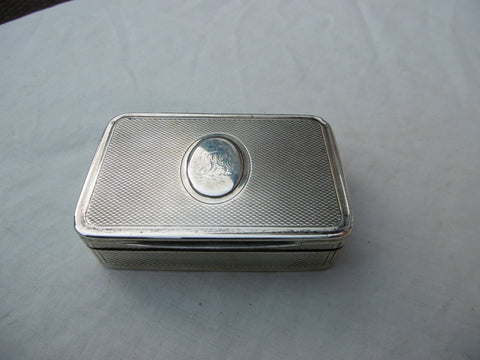 1800 fine George 111 silver snuff box by Cornelius Brand 110g