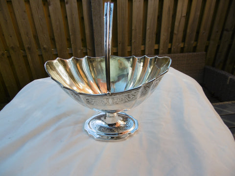 1801 large George 111 Irish silver basket by Gustav Byrne great decoration 300g