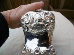 1869 beautiful rare Teniers style silver bowl, great detail 170g