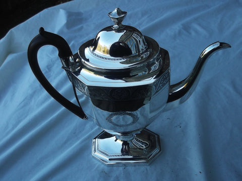 1802 fine Georgian octagonal silver coffee pot by Thomas Wallis 765g