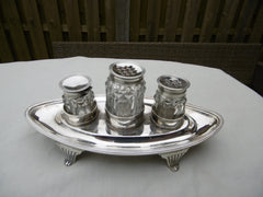 1802 lovely Ladies Georgian silver inkstand by John Emes