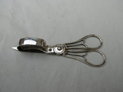 1802 fine pair of Georgian candle snuffers by CG great hallmarks and spring action