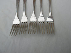 1805 fine set of 5 Irish George 111 dessert forks by Samuel Neville 175g