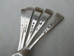 1805 fine set of 5 Irish George 111 dessert forks by Samuel Neville 175g