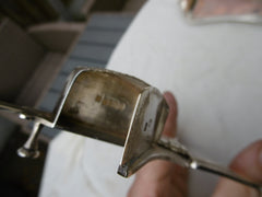 1806 fine Georgian silver Snuff tray and Snuffers with matching period crest 300g