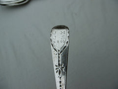 1807 fine Exeter George 111 bright cut tablespoon dated 1808 by J Hicks 36g