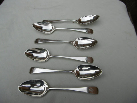 1809 fine set of George 111 dessert spoons by Peter and William Bateman with nice crest