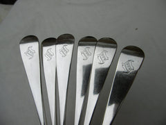 1809 fine set of George 111 dessert spoons by Peter and William Bateman with nice crest