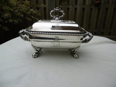 1811 beautiful George 111 silver sauce tureen by John Roberts 570g nice Bull crest