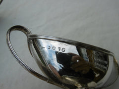 1814 fine pair of Georgian silver pedestal salts by N Hart 212g Bull crest