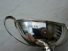 1814 fine pair of Georgian silver pedestal salts by N Hart 212g Bull crest