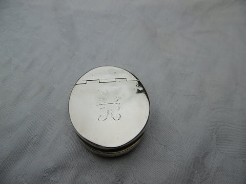 1817 rare small Georgian silver Exeter snuff box with agate base