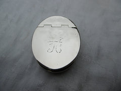 1817 rare small Georgian silver Exeter snuff box with agate base