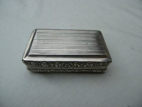 1820 quality Georgian silver snuff box by Thomas Bartleet 90g