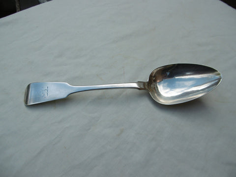 1823 Large Georgian Irish rat tail tablespoon by James Scott 68g nice crest