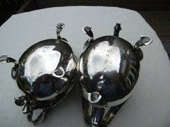 1824 quality Georgian silver Gravy/sauce boats by Emes and Barnard 640g