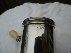 1824 fine Georgian silver shaving pot by W Pitts , garter crest 185g