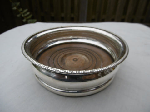1825 nice Georgian silver wine coaster by NH