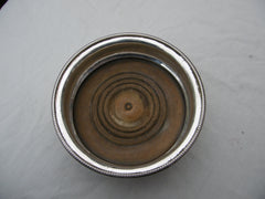 1825 nice Georgian silver wine coaster by NH