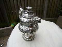 1 1825 magnificent rare Georgian Irish coffee pot by Edward Power see photos 800g