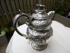 1 1825 magnificent rare Georgian Irish coffee pot by Edward Power see photos 800g