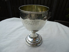 1825 lovely George 111 silver wine goblet by Emes and Barnard 140g