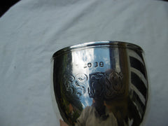 1825 lovely George 111 silver wine goblet by Emes and Barnard 140g
