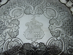 1825 top quality Georgian silver salver by J E Terry 560g great Armorial crest