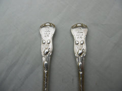1826 very rare pair of Georgian Bacchanalian spoons by C Eley 86g