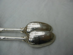 1826 very rare pair of Georgian Bacchanalian spoons by C Eley 86g