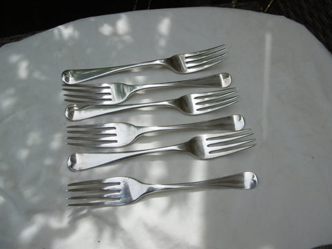 1827 fine set of 6 Georgian table forks by Thomas Dicks 336g