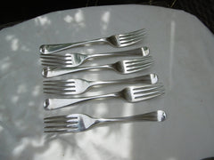 1827 fine set of 6 Georgian table forks by Thomas Dicks 336g