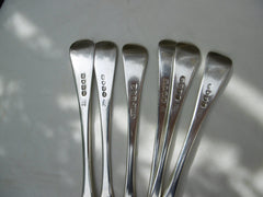 1827 fine set of 6 Georgian table forks by Thomas Dicks 336g