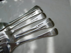 1827 fine set of 6 Georgian table forks by Thomas Dicks 336g